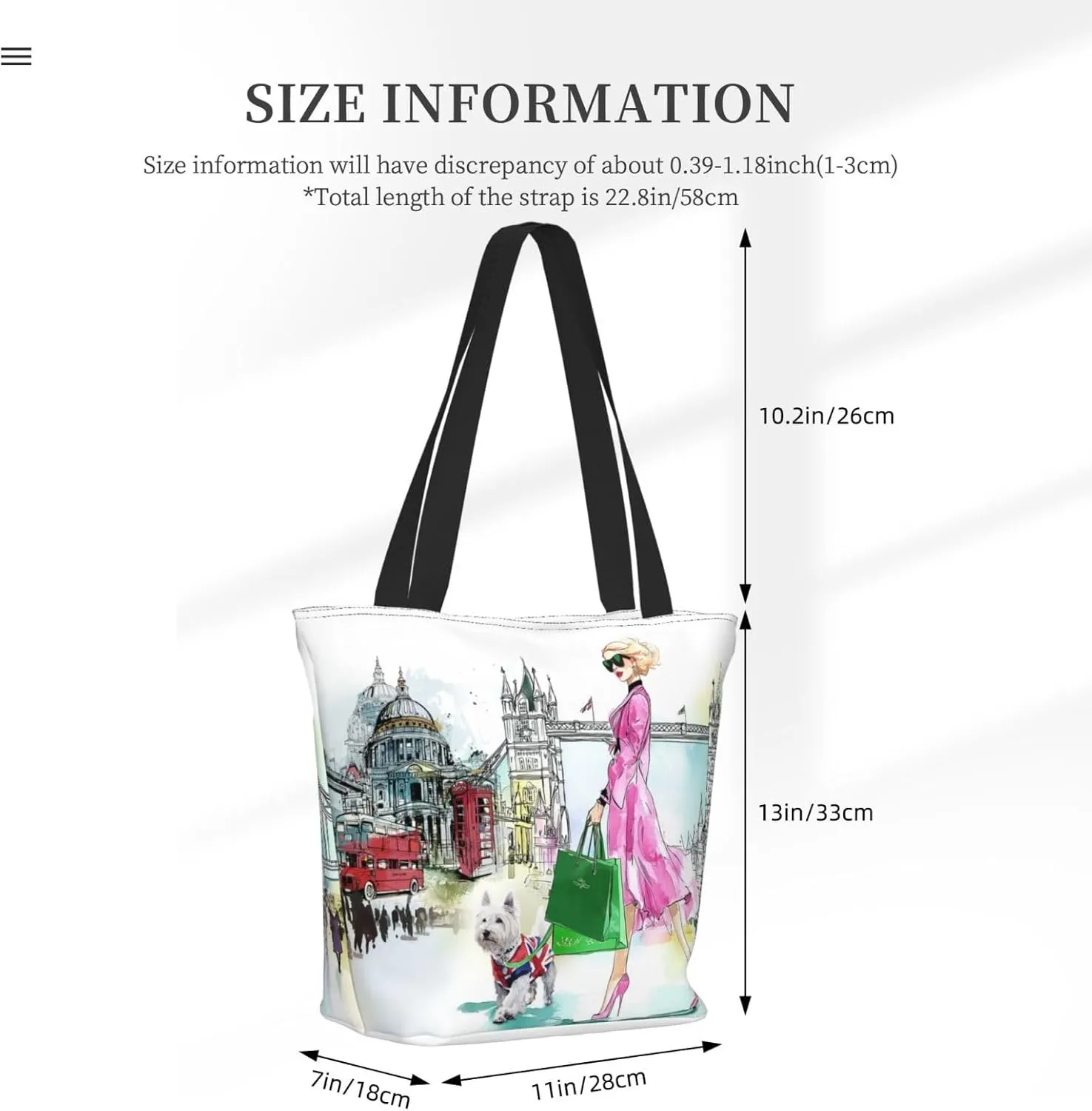 Cute Beach Travel Totes Bag Zippered Tote For Women，Women'S Shoulder Bag，Reusable Foldable Waterproof Handbag