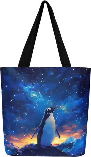 Cute Snowman Canvas Tote Bag,Merry Christmas Shopping Canvas Bags