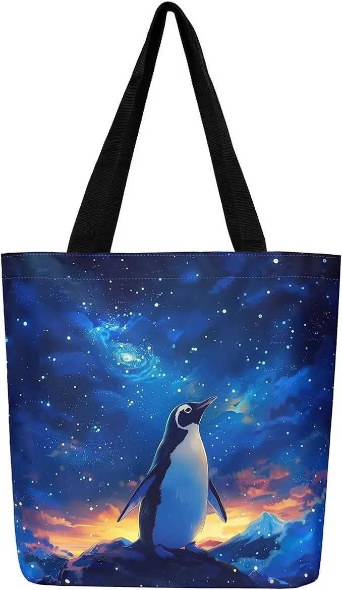 Cute Snowman Canvas Tote Bag,Merry Christmas Shopping Canvas Bags