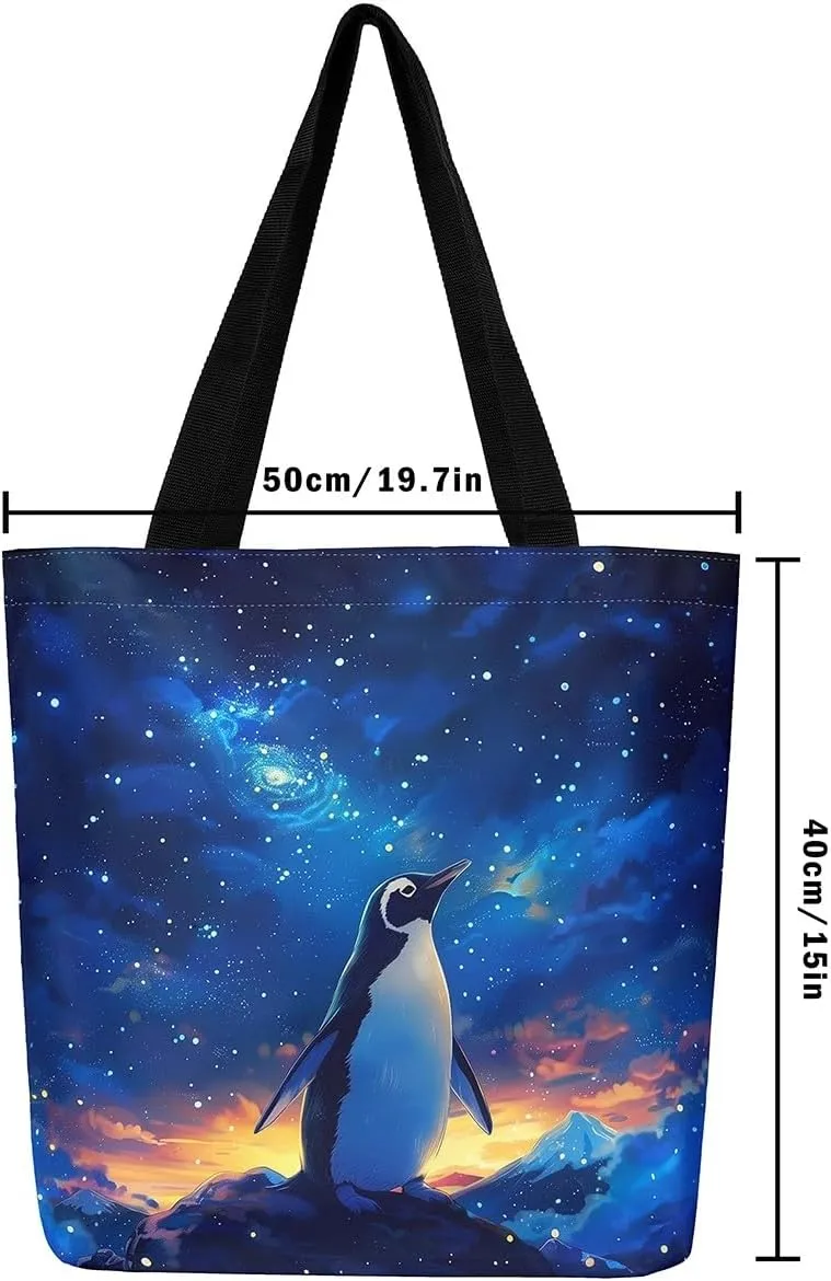 Cute Snowman Canvas Tote Bag,Merry Christmas Shopping Canvas Bags