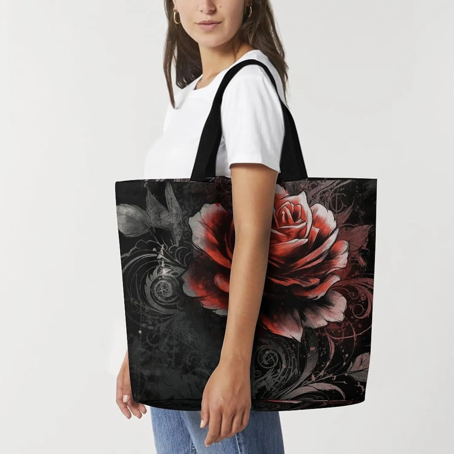 Depict A Leopard Beach Bag Reusable Tote Bag Foldable Grocery Bags Women Shopping Bags for Daily Essentials