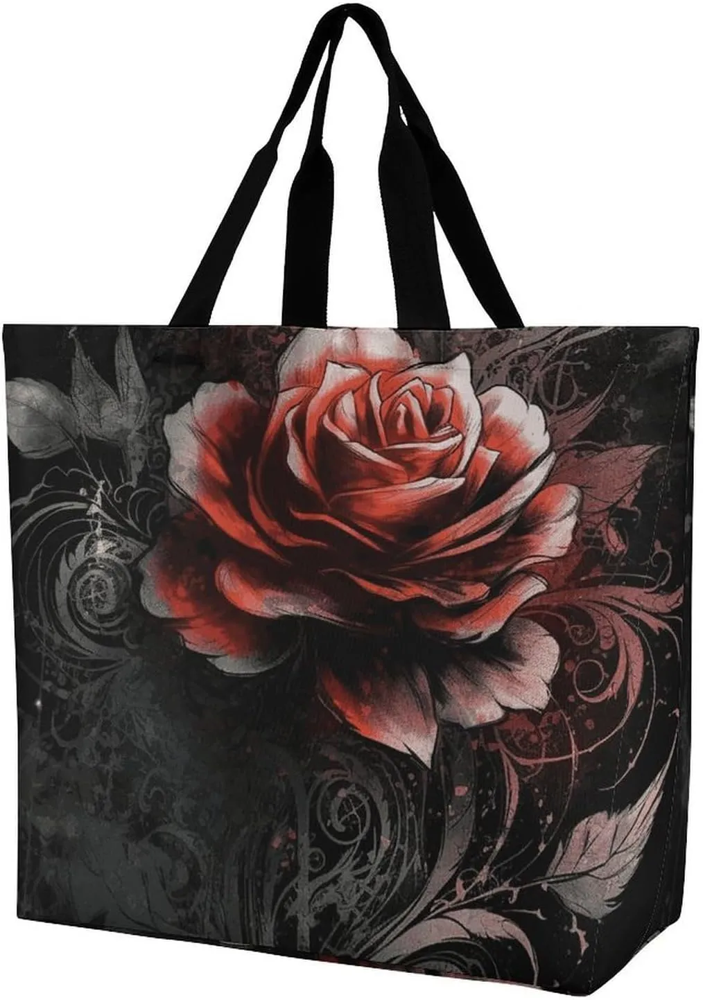 Depict A Leopard Beach Bag Reusable Tote Bag Foldable Grocery Bags Women Shopping Bags for Daily Essentials
