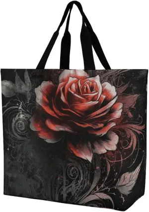 Depict A Leopard Beach Bag Reusable Tote Bag Foldable Grocery Bags Women Shopping Bags for Daily Essentials