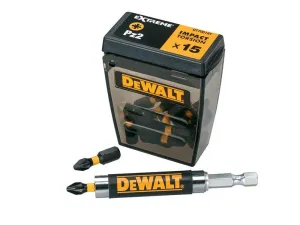 DEWALT Dt70618T Impact Torsion Bits Pz2 Tic Tac Box Of 15   Holder