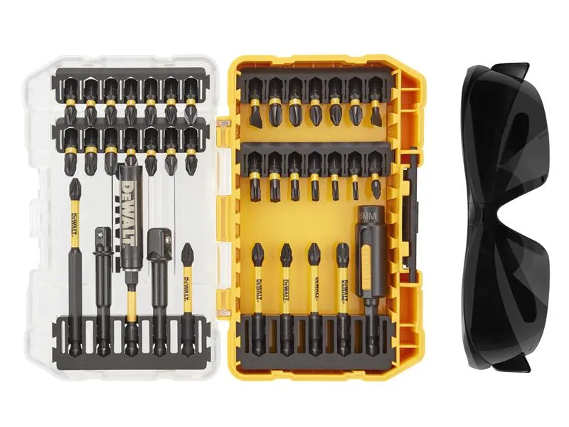 DEWALT DT70740T FlexTorq Bit Set, 38 Piece   Safety Glasses