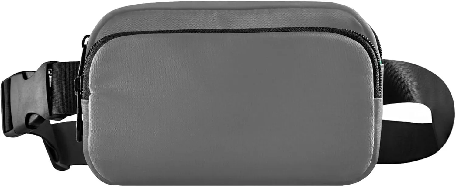 Dim Gray Fanny Belt Bag Waist Packs Crossbody Bags Bum Bag for Running Hiking Travel Workout Adjustable Strap for Women Men