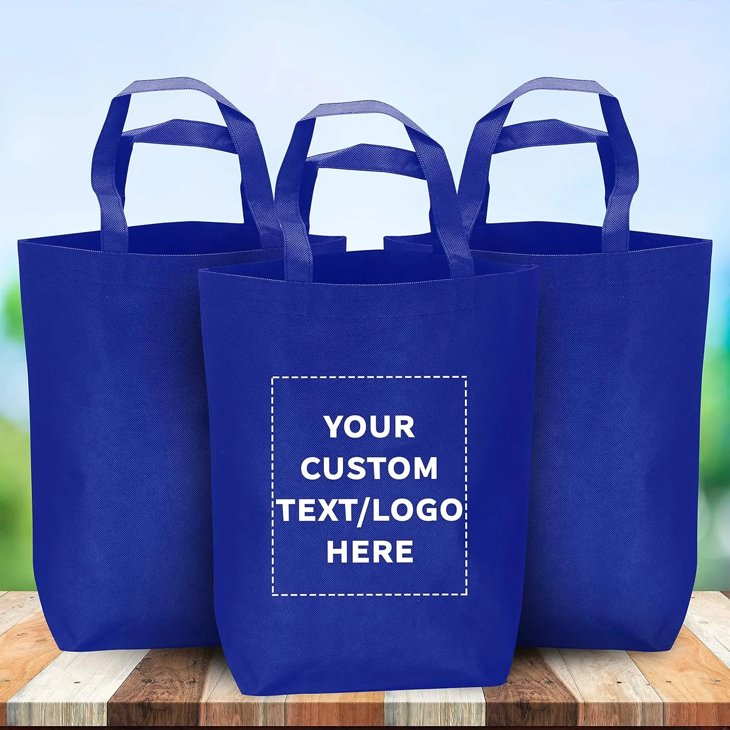 DISCOUNT PROMOS Large Reusable Heavy Duty Tote Bag - Beach Shopping Bag