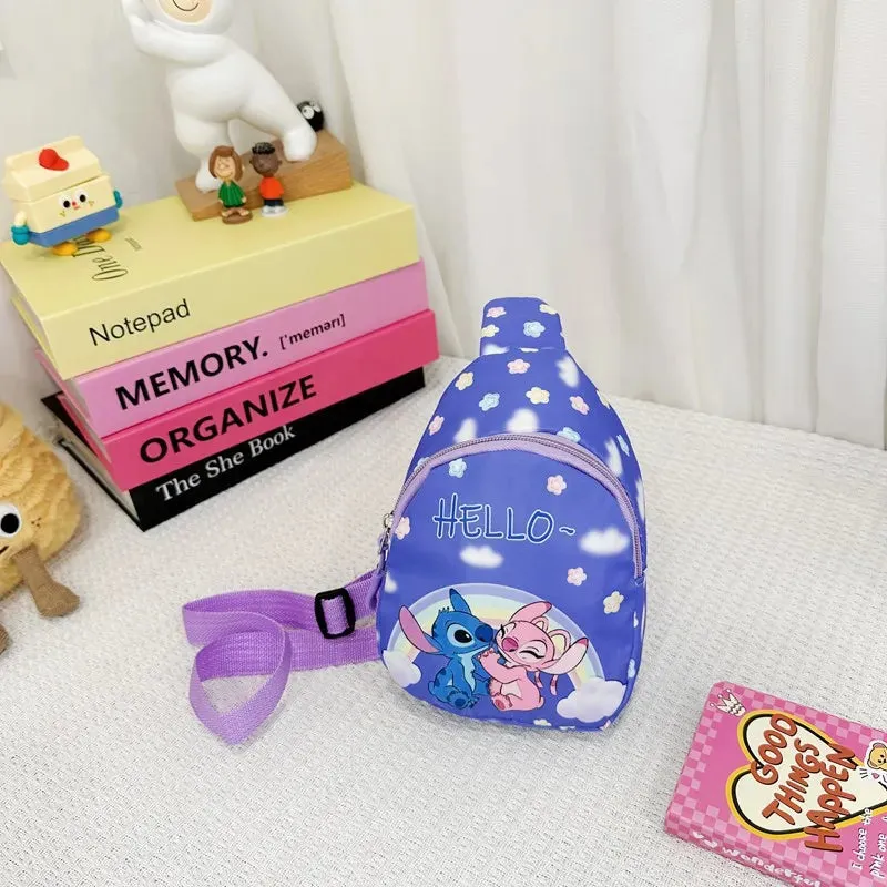 Disney Stitch Pattern Chest Pack Cute Anime Lilo & Stitch Shoulder Bags for Girls Multifunctional Storage Bag Mini Coin Purse