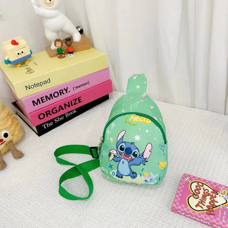 Disney Stitch Pattern Chest Pack Cute Anime Lilo & Stitch Shoulder Bags for Girls Multifunctional Storage Bag Mini Coin Purse