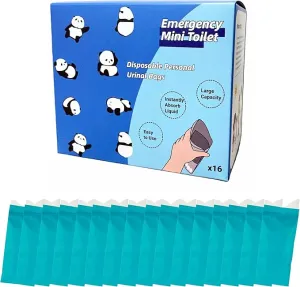 Disposable Urinal Bags, 16Pcs 700ml Pee Bags Vomit Bag Emergency Urine Bag Mini Toilet for Kids, Pregnant, Patient, Portable Camping, Traffic Jams, Camping, Hiking