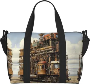 Diversified Transportation Printinggym Bags For Men Women, Foldable Travel Duffle Bag,Lightweight Weekender Duffel Bag