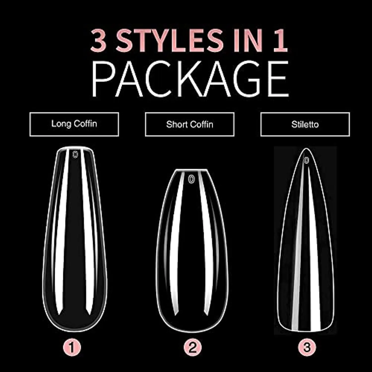 DIY Press on Nail Making Kit Full Cover Long Ballerina Stiletto Short Coffin Nail Tips with 1 Set Magnetic Nail Holder 4PCS Nail Glues 1PC Nail Tip Cutter Clipper 102PCS Reusable Adhesive Putty