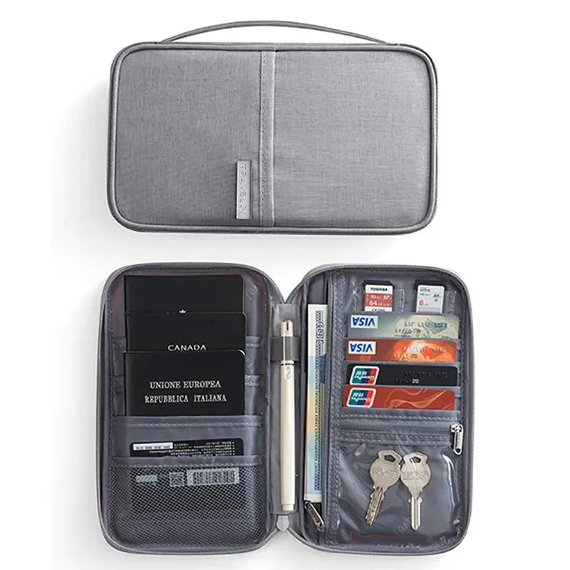 Document Organizer Briefcase A4 Folder Holder Men's Women's Bag Cover Purse Passport Home Safe Functional File Storage Case
