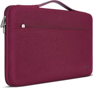 DOMISO 13 Inch Laptop Sleeve Canvas Notebook Portable Carrying Bag Case Handbag for 13" Surface Book 2 3/13.9" Yoga C930 GLASS/14 Yoga Slim 7i Pro X/HP EliteBook 830 G5 840 G5 x360 G2,Wine