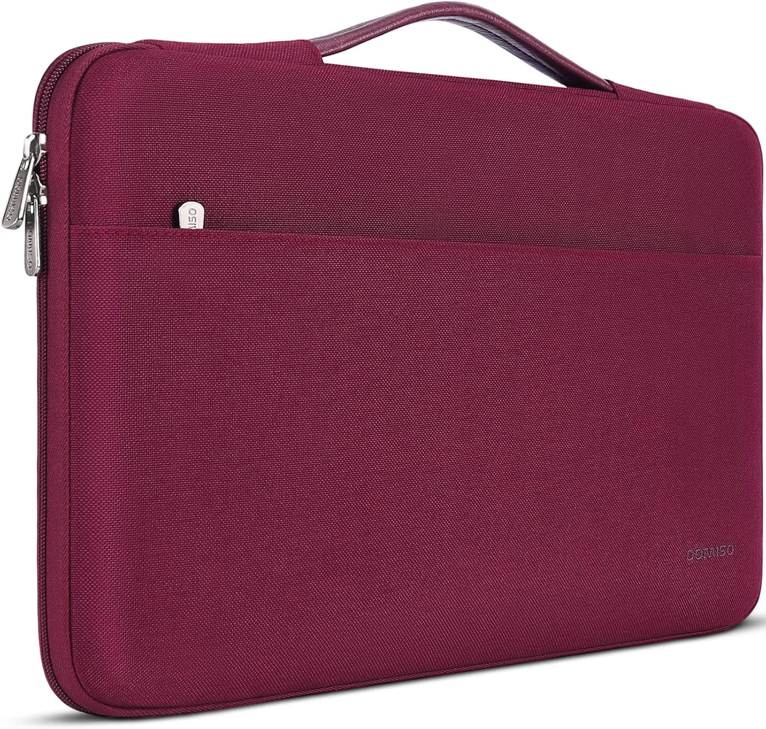 DOMISO 13 Inch Laptop Sleeve Canvas Notebook Portable Carrying Bag Case Handbag for 13" Surface Book 2 3/13.9" Yoga C930 GLASS/14 Yoga Slim 7i Pro X/HP EliteBook 830 G5 840 G5 x360 G2,Wine