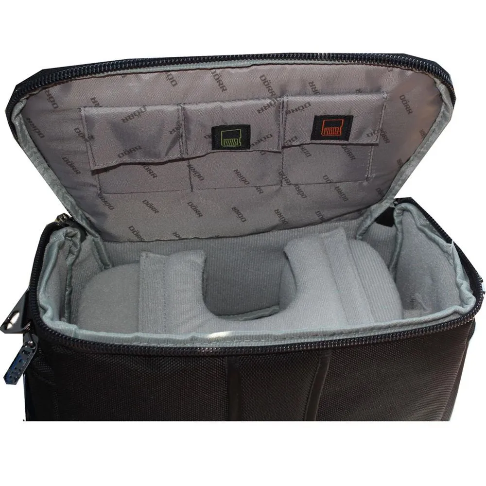 Dorr Yuma Large DSLR Camera Bag - Black and Silver