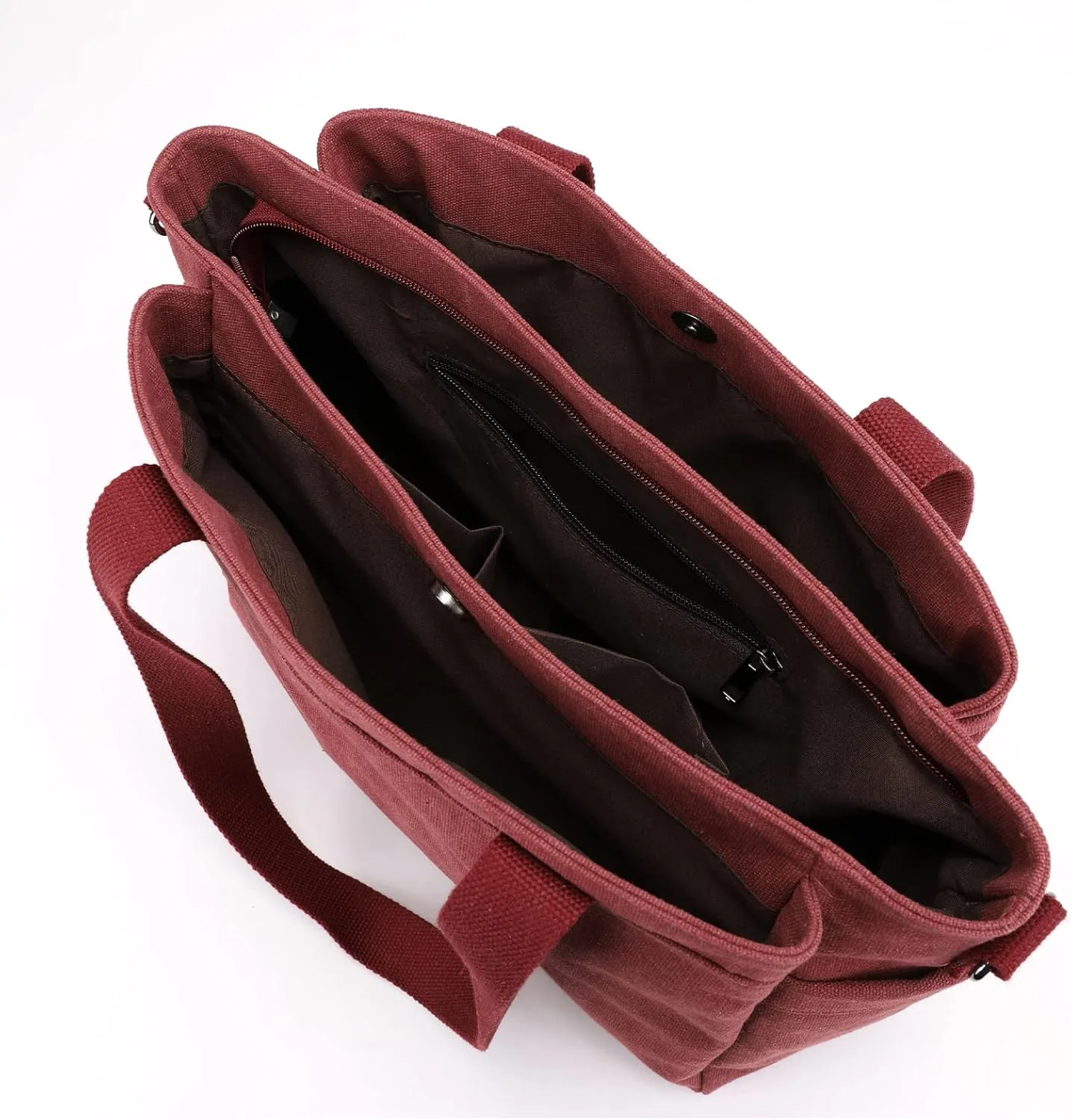 DOURR Hobo Handbags Canvas Crossbody Bags for Women, Multi Compartment Large Tote Purse for Work Travel