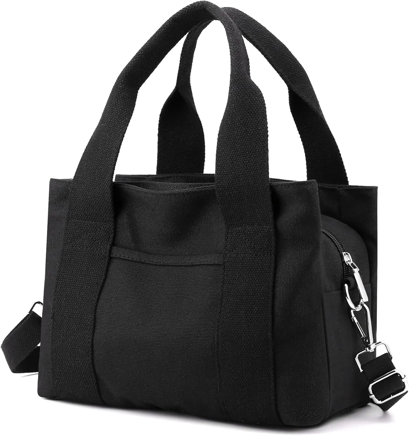 DOURR Multi Compartment Top-handle Handbags Canvas Crossbogy Bags for Women Small Totes Purse