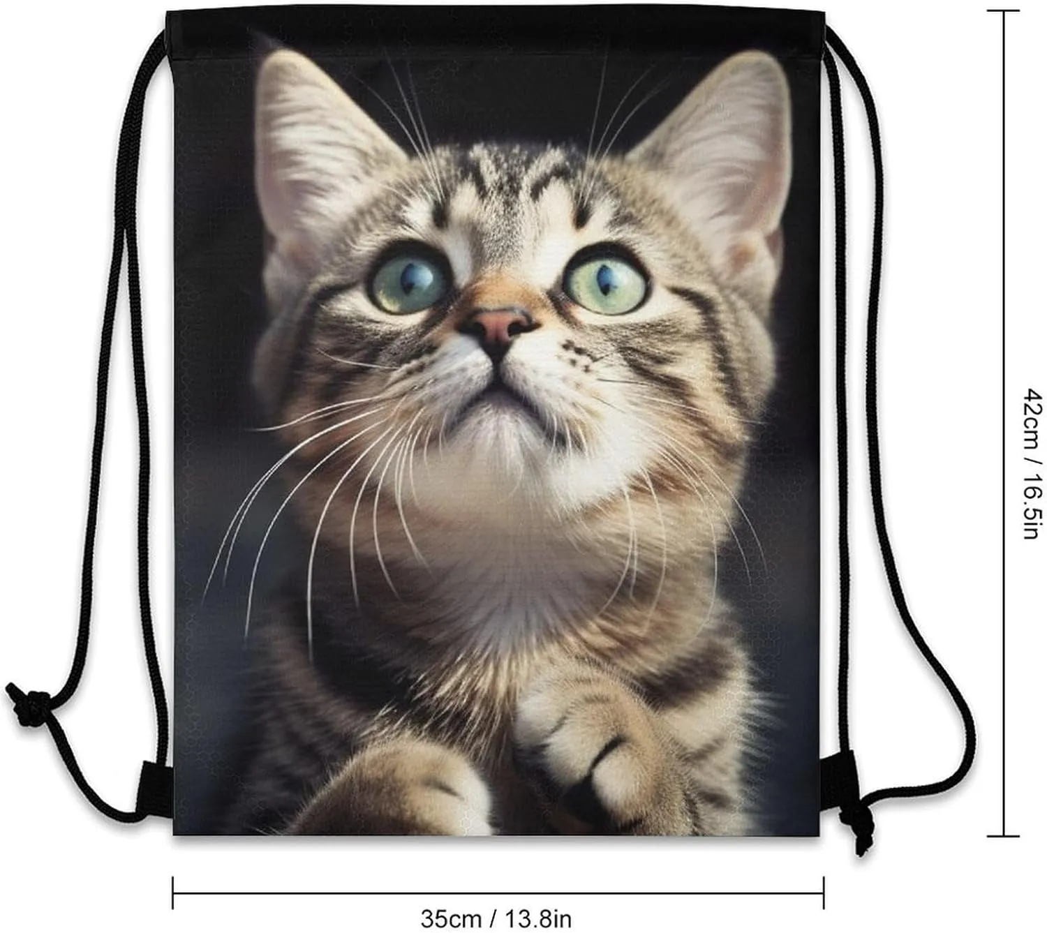 Drawstring Backpack Bulk String Bag Waterproof Drawstring Bag Cat Cinch Bag Adult Gym Bag for Sport