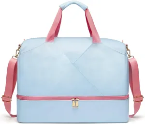 Duffle Bag for Travel, Gym Bag Weekender Bags with Shoe Compartment for Women, Carry On Bag Overnight Bag with Luggage Sleeve for Gym & Airplanes & Hospital