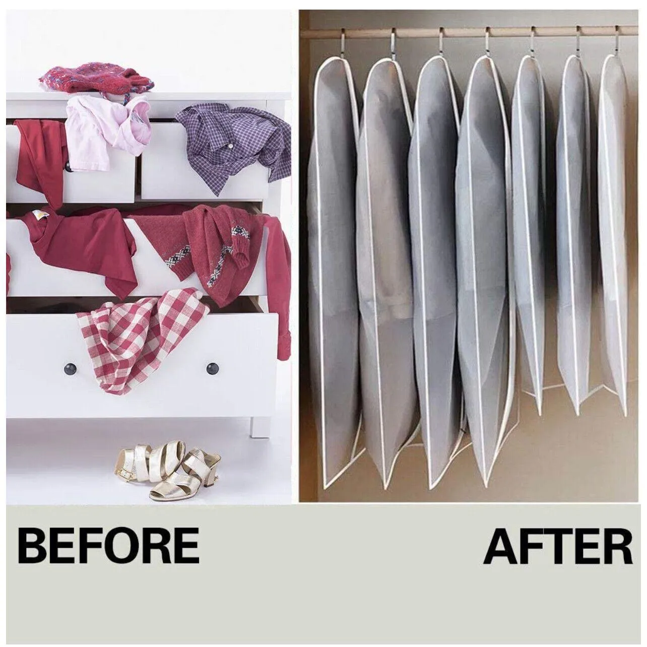 Dustproof Storage Bags 5/10PCS 4Sizes PEVA Translucent