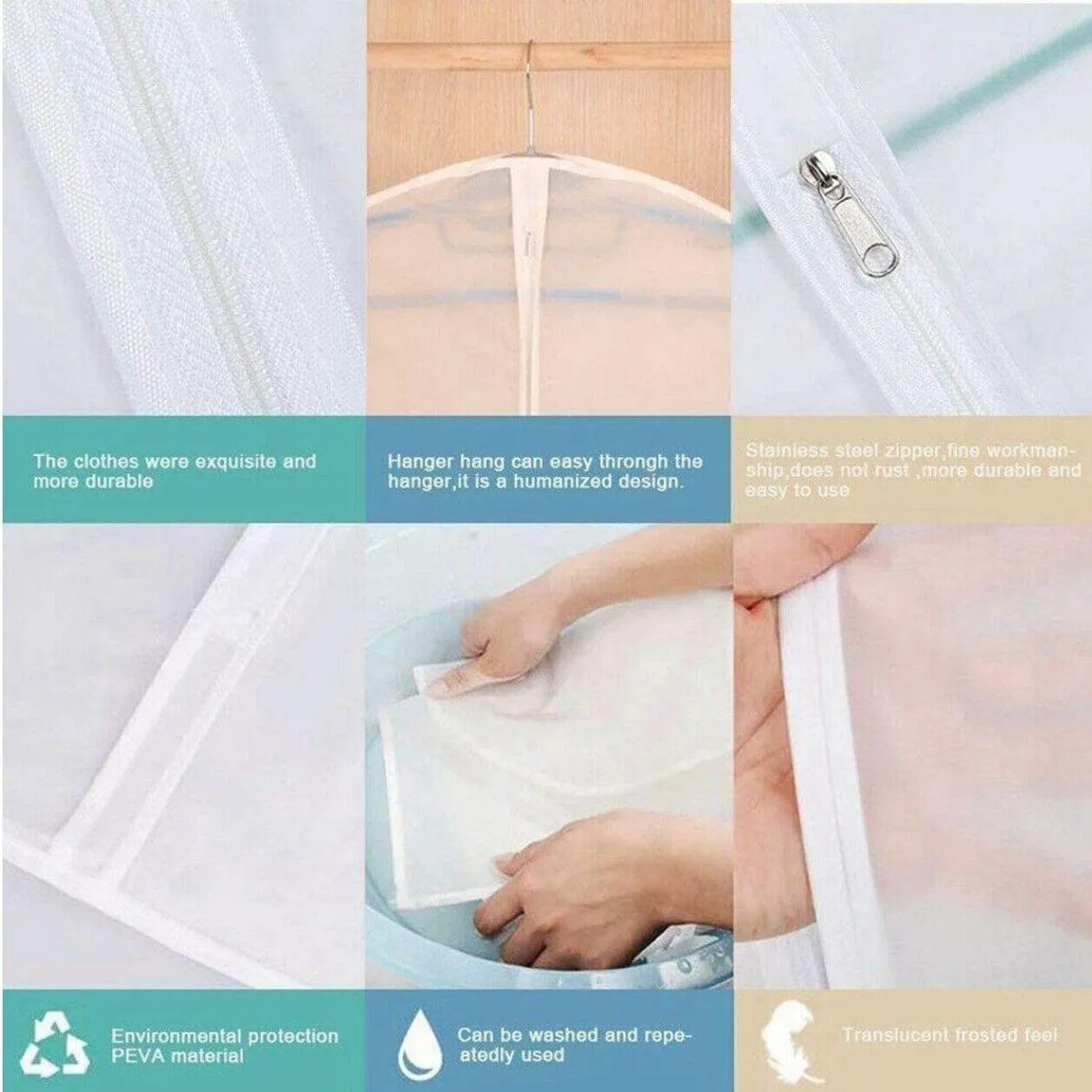 Dustproof Storage Bags 5/10PCS 4Sizes PEVA Translucent