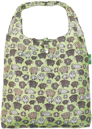 ECO CHIC Foldable Reusable Grocery Bags - Lightweight, Recycled & Reusable Shopping Bag - Waterproof Packable Tote