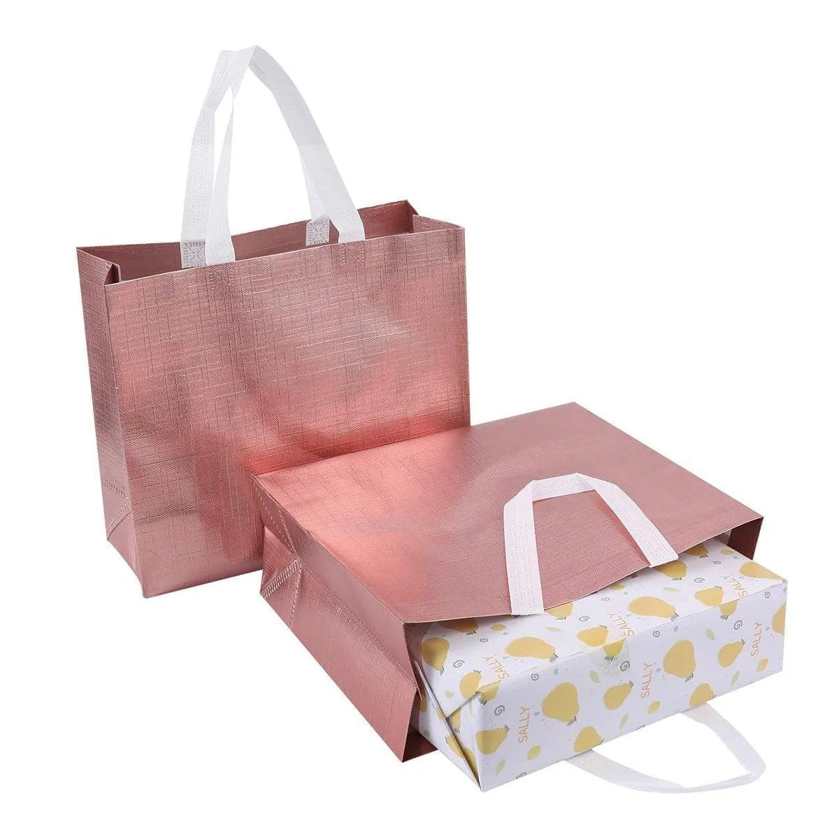 Embossed Non-Woven Fabric Tote Bag 25PCS