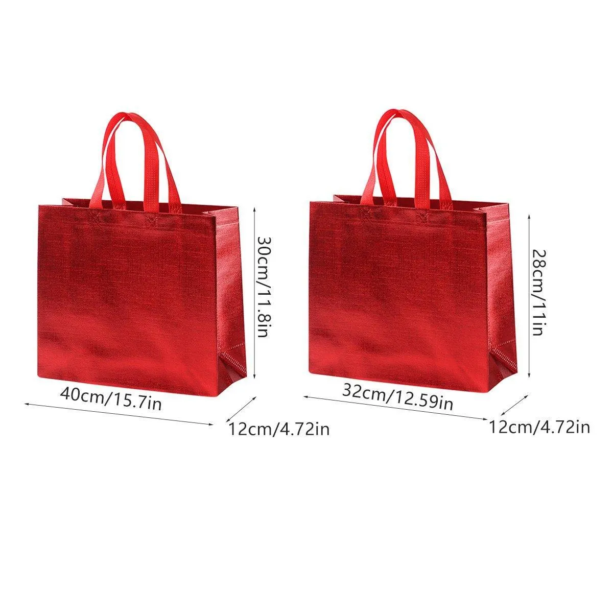 Embossed Non-Woven Fabric Tote Bag 25PCS