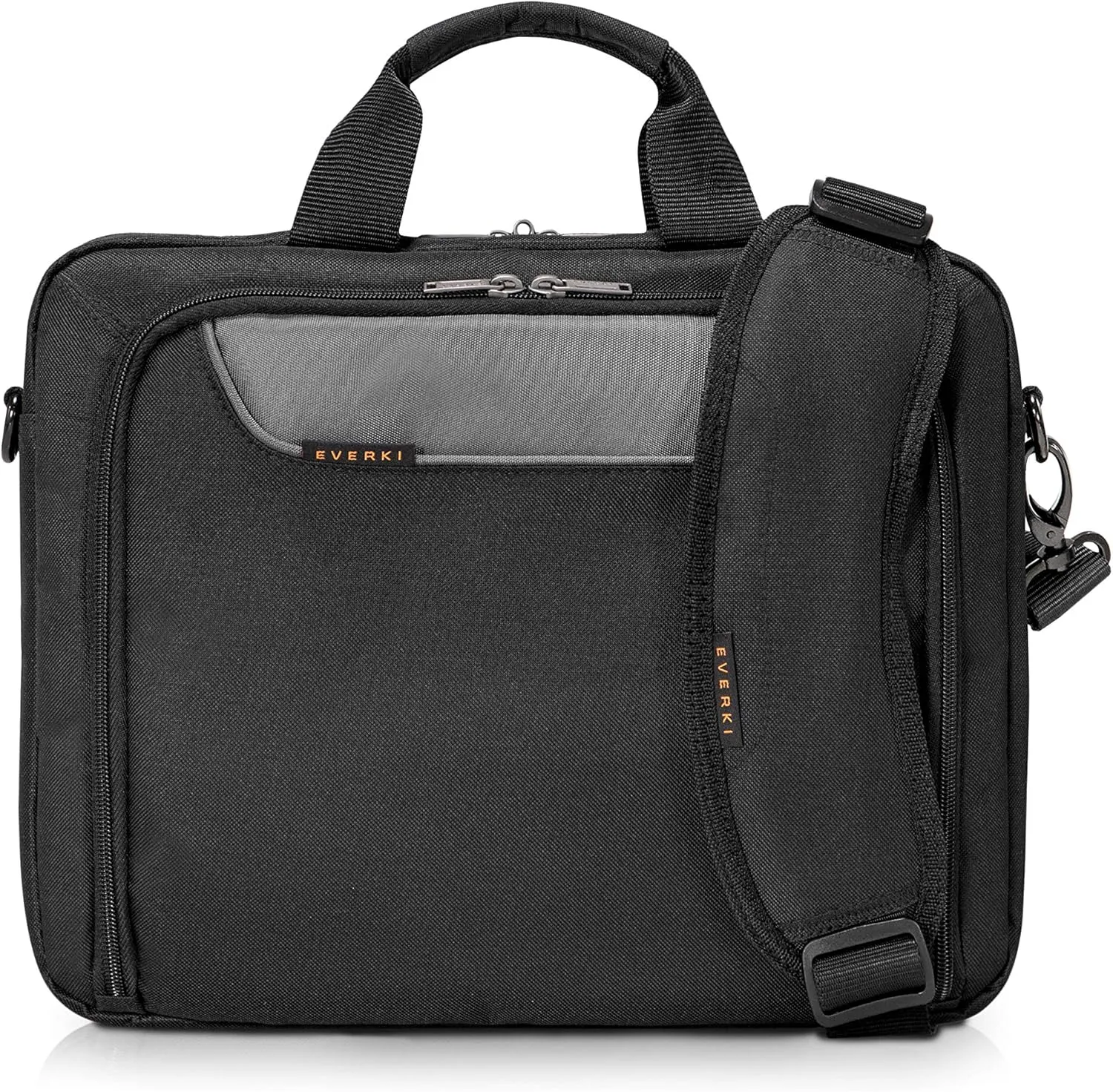 Everki Laptop Briefcase - Travel & Eco-Friendly Computer Bag, 14.1 Inch Laptop Briefcases for Men & Women, Professional Messenger Lap top Shoulder Bag, Ideal for Work Carrying Case for Lap Top, Black