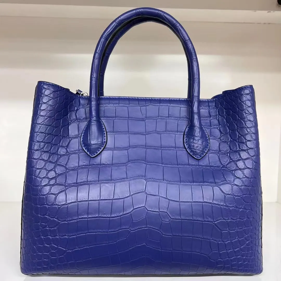 Exotic Genuine Crocodile Skin Women Handbag Authentic Alligator Leather Lady Large Shoulder Bag Female Work Purse