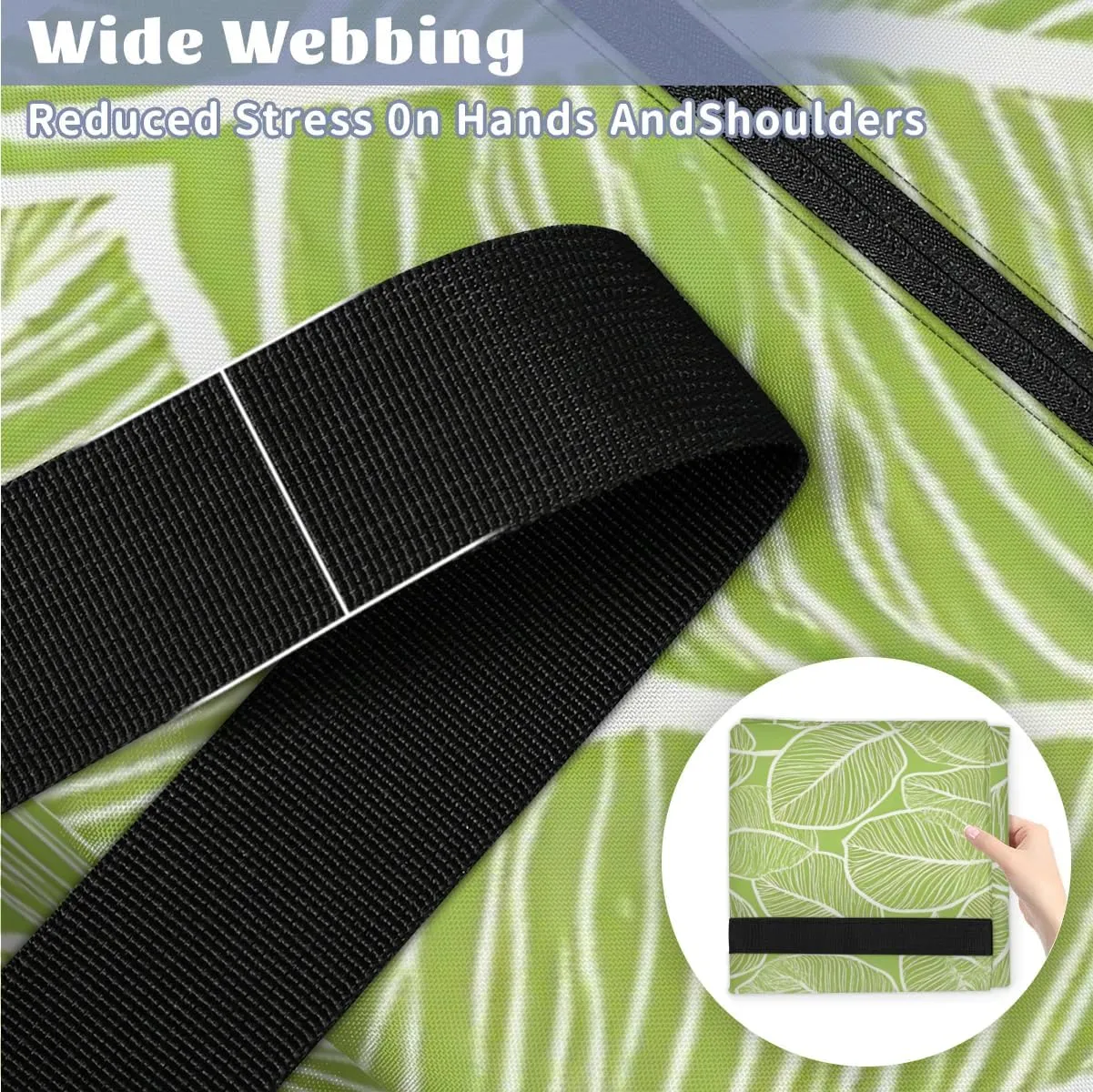 Extra Large Moving Bags Beautiful Leaf Veins Storage Bags with Handles and Zippers Large Packing Bags for Space Saving Storage Totes Moving Supplies