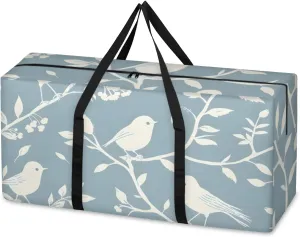 Extra Large Moving Bags Branches Birds Storage Bags with Handles and Zippers Large Packing Bags for Space Saving Storage Totes Moving Supplies