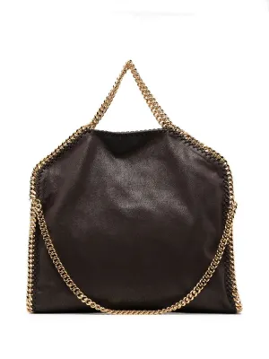 Falabella Fold-Over Brown Tote Bag