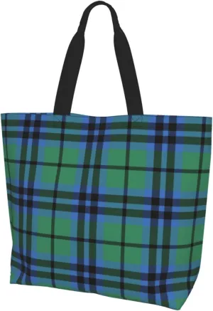 Farquharson Weathered Tartan Tote Bag For Women Weekender Travel Bag Reusable Grocery Bags Large Totes Handbags