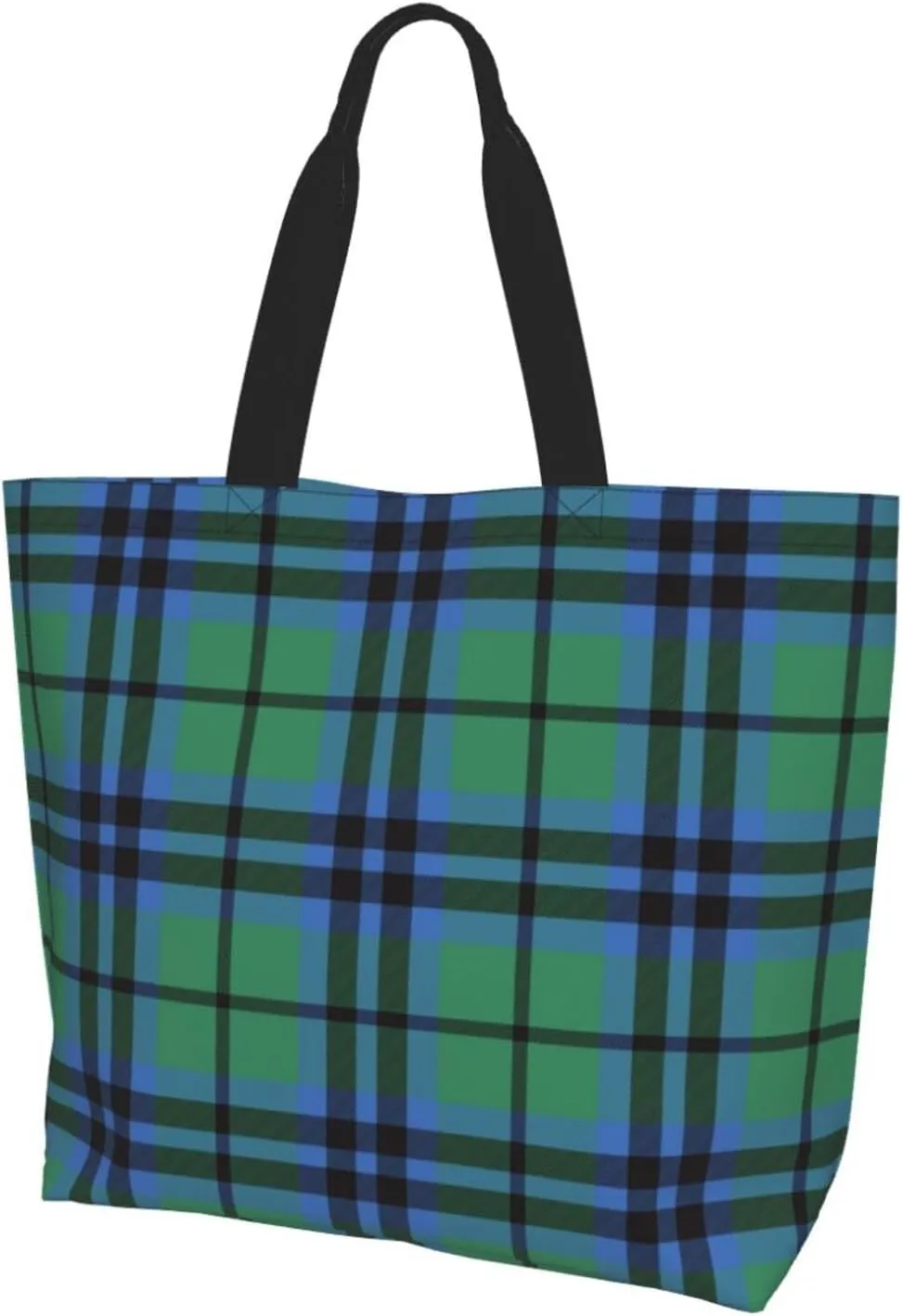 Farquharson Weathered Tartan Tote Bag For Women Weekender Travel Bag Reusable Grocery Bags Large Totes Handbags