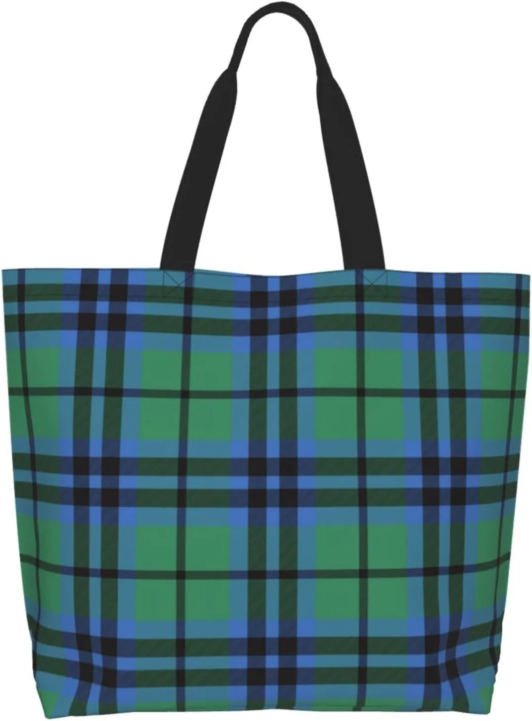 Farquharson Weathered Tartan Tote Bag For Women Weekender Travel Bag Reusable Grocery Bags Large Totes Handbags