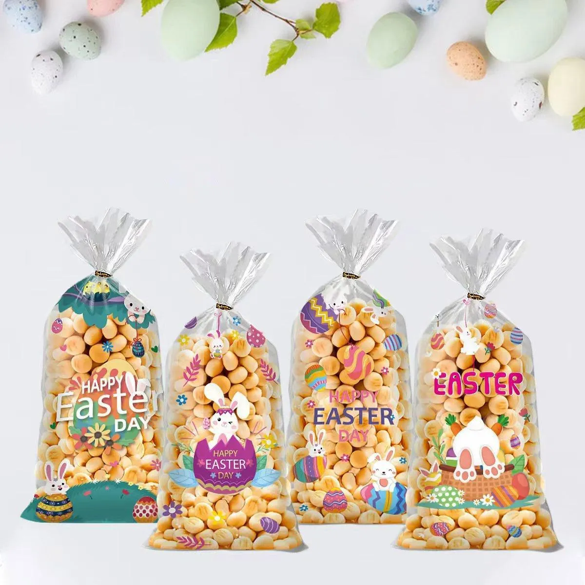 Festive Easter Cookie Bags OPP 150PCS