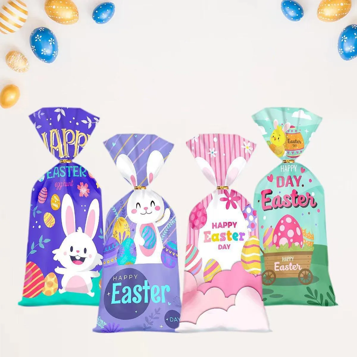 Festive Easter Cookie Bags OPP 150PCS