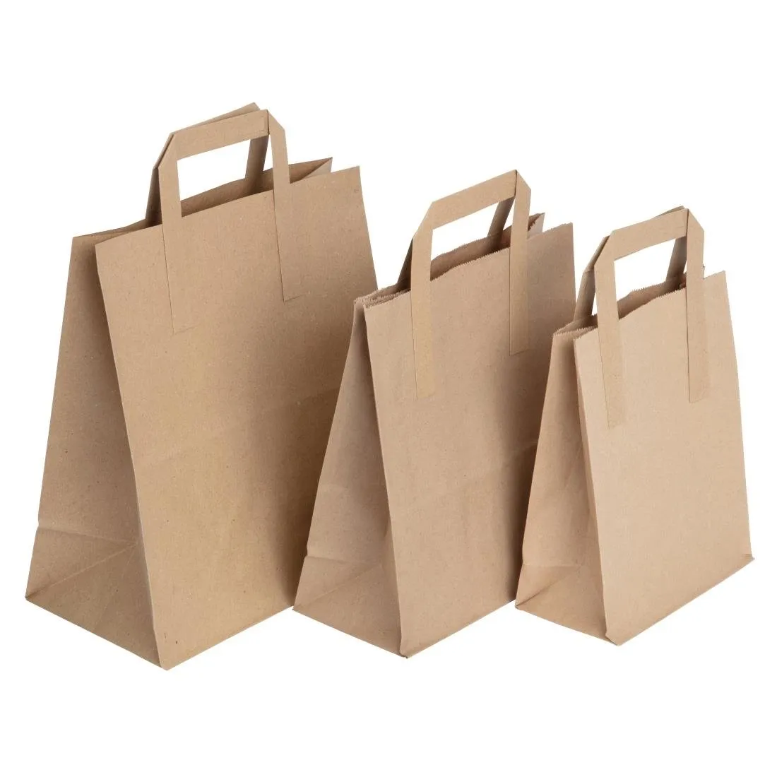 Fiesta Recyclable Brown Paper Bag with Handles Large (250 Pack)