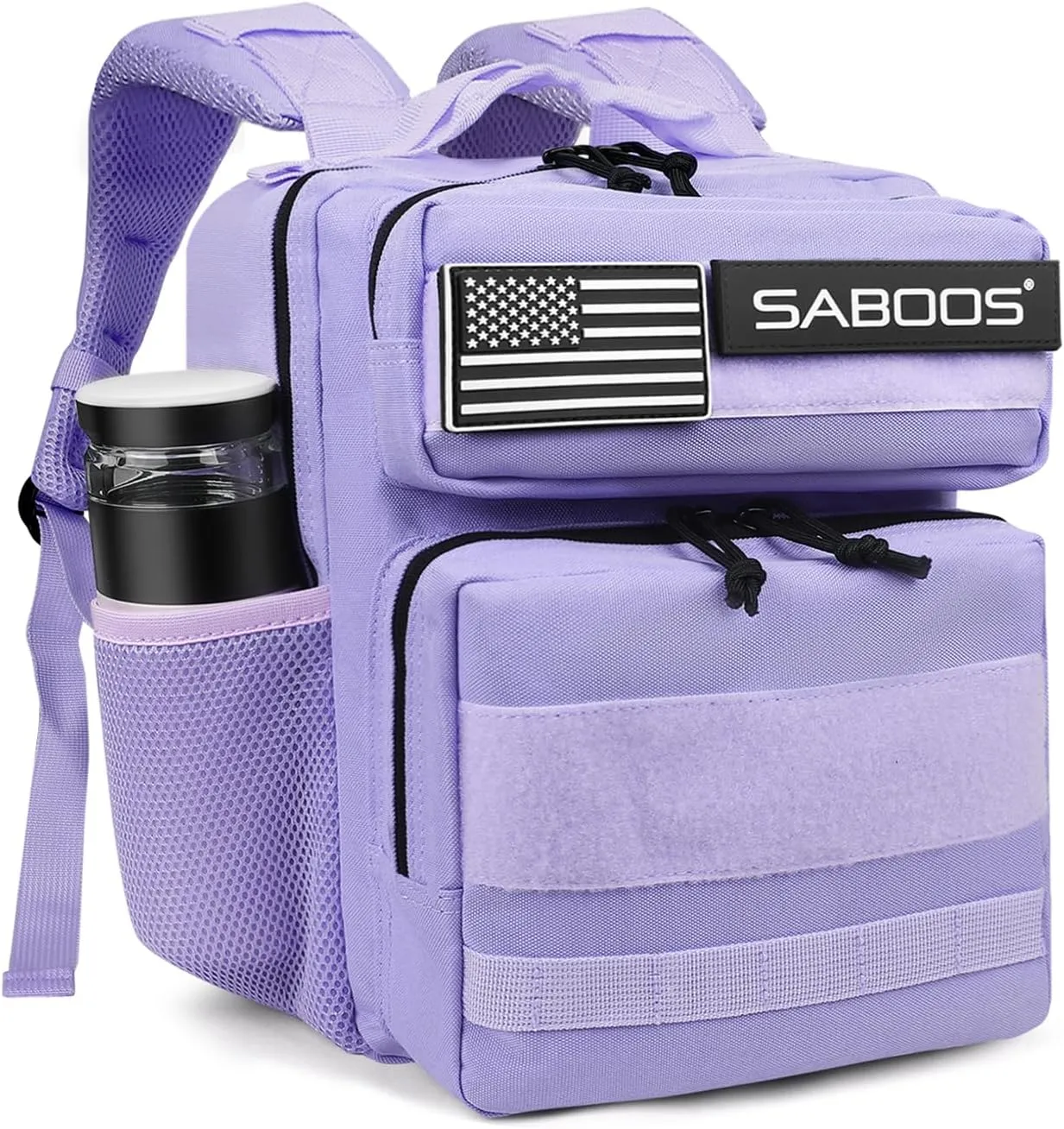 Fitness Backpack Military Tactical Backpacks for Women 15L Travel Work Pack Bag Gym Outdoor Rucksack with Molle Purple