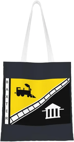 Flag Of Baxter, Tennessee Tote Bag for Women Canvas Shopping Bags Reusable Large Capacity Casual Shoulder Handbags Grocery Bags DIY Gift Bags