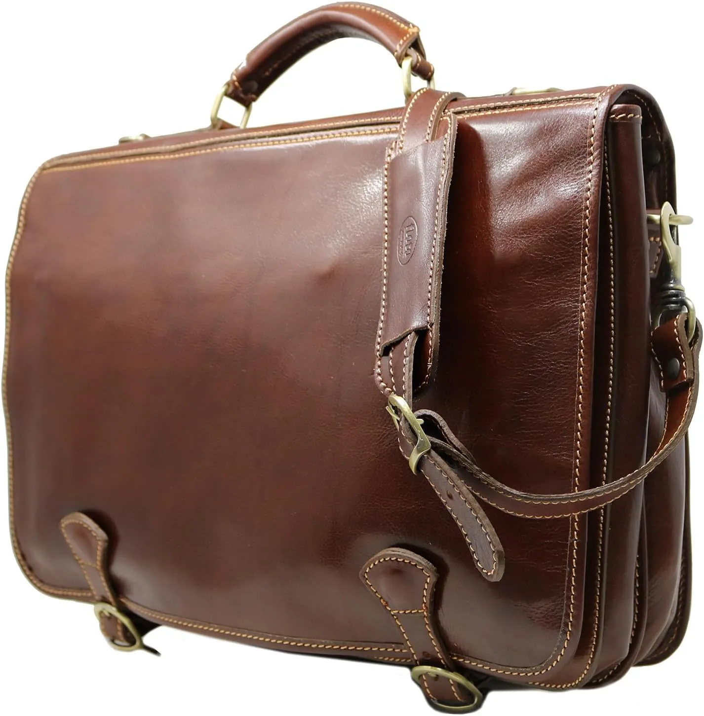 Floto Luggage Piazza Messenger Bag, Brown, One Size