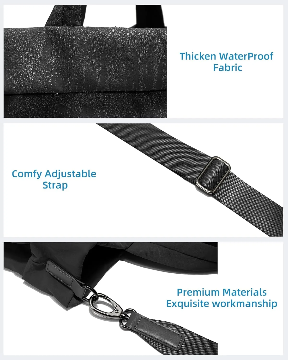 FODOKO Hobo Crossbody Bags 2.0, 19L Large Totes Handbags with Straps for Women, Multi Nylon Shoulder Bags for Travel Gym