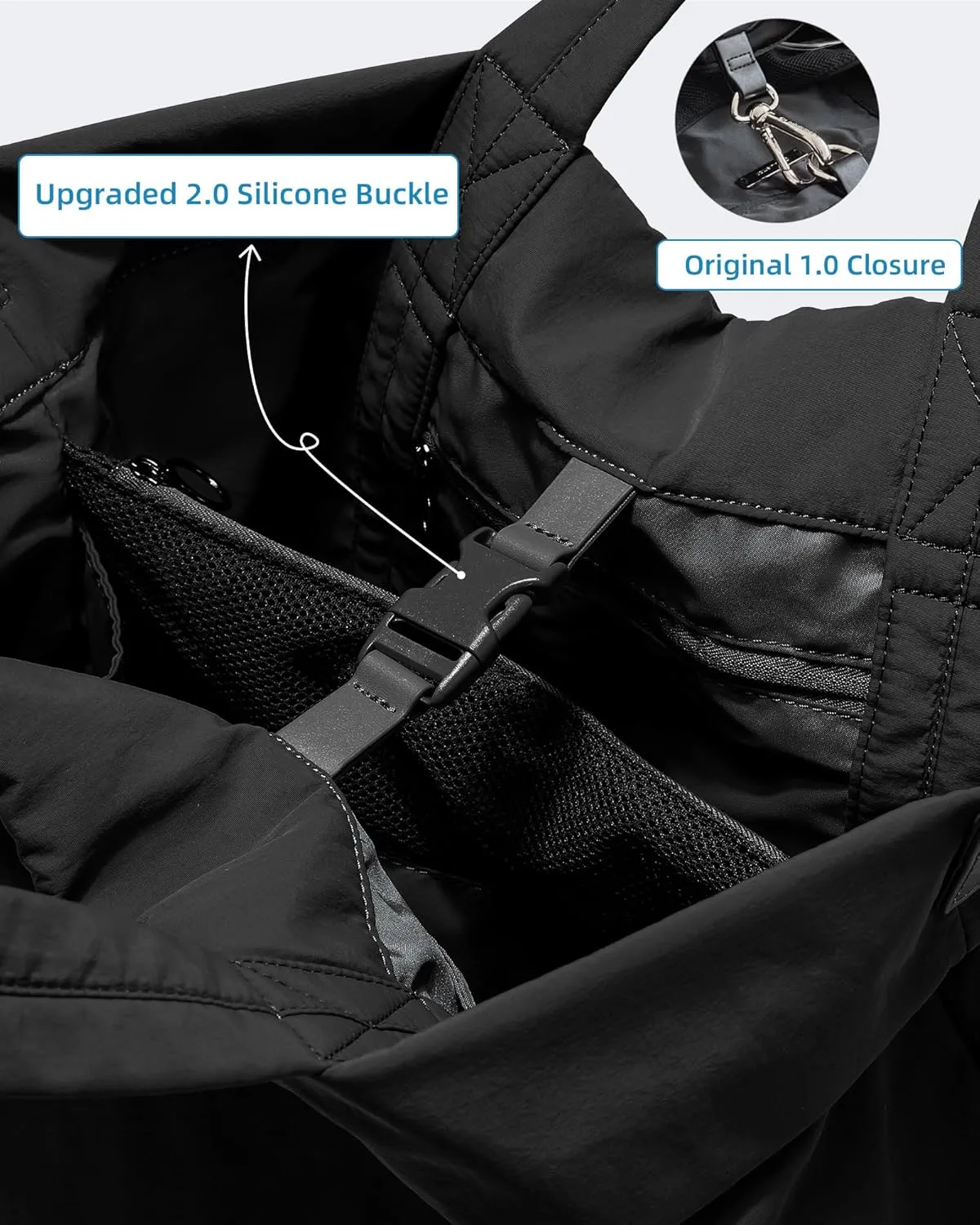 FODOKO Hobo Crossbody Bags 2.0, 19L Large Totes Handbags with Straps for Women, Multi Nylon Shoulder Bags for Travel Gym