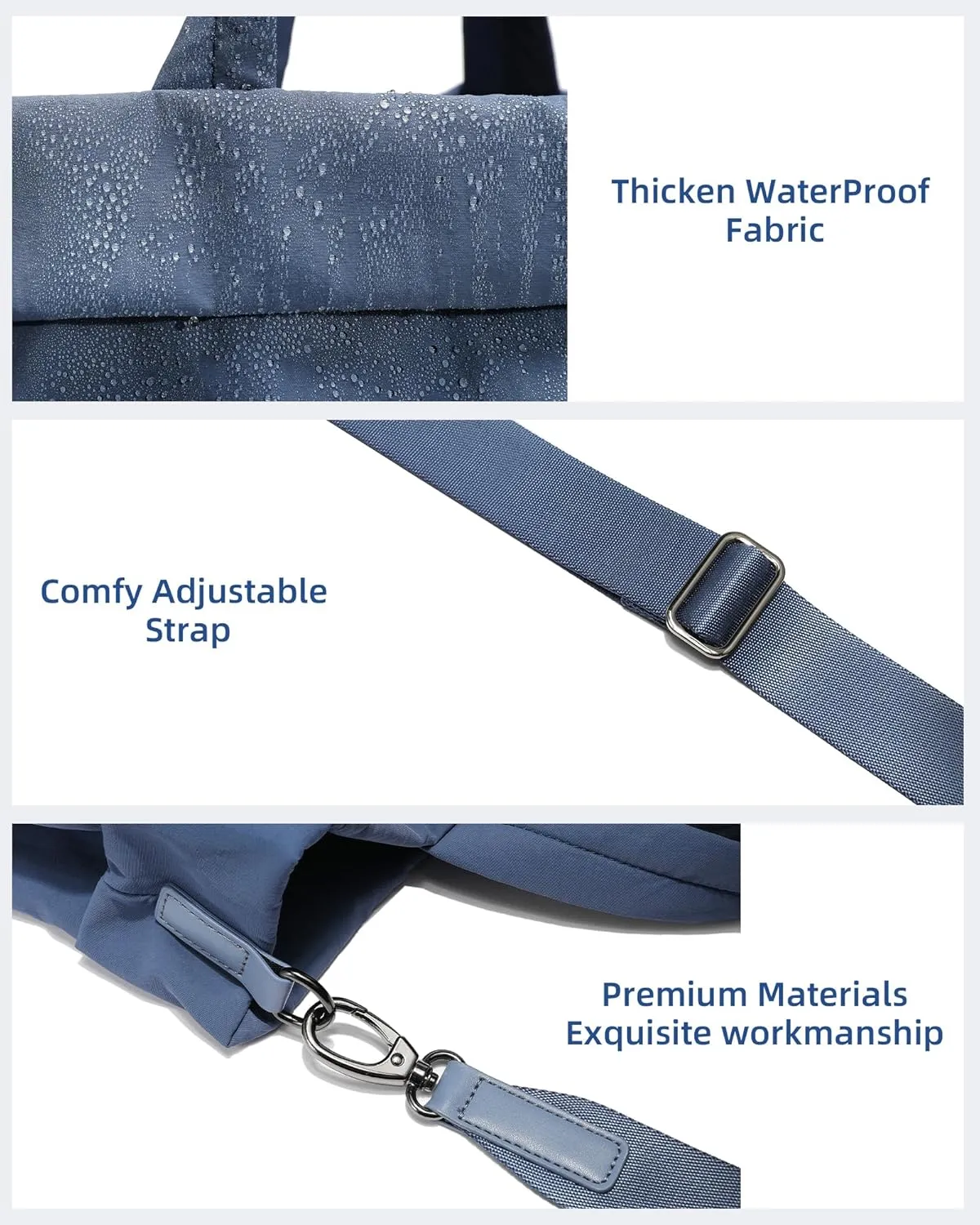 FODOKO Hobo Crossbody Bags 2.0, 19L Large Totes Handbags with Straps for Women, Multi Nylon Shoulder Bags for Travel Gym