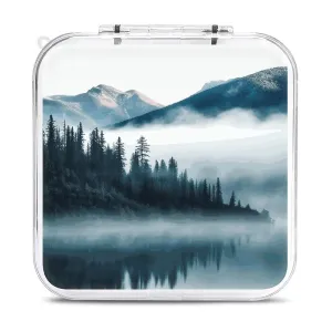 Foggy Mountains Landscape Switch Game Case Switch Game Holder Cartridge Case Storage 12 Games & 2 Micro Sd Card Slots, Travel Carry Cases, Portable Games Card Storage, Hard Shell, Buckle Closure