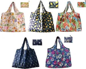 Foldable Reusable Shopping Bags Large Heavy Duty Tote Bags with Handles Machine Washable