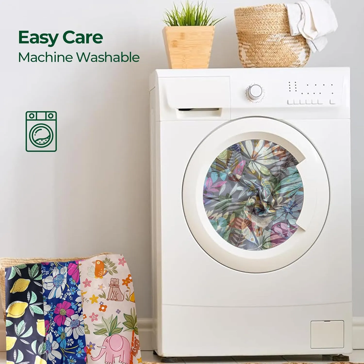 Foldable Reusable Shopping Bags Large Heavy Duty Tote Bags with Handles Machine Washable