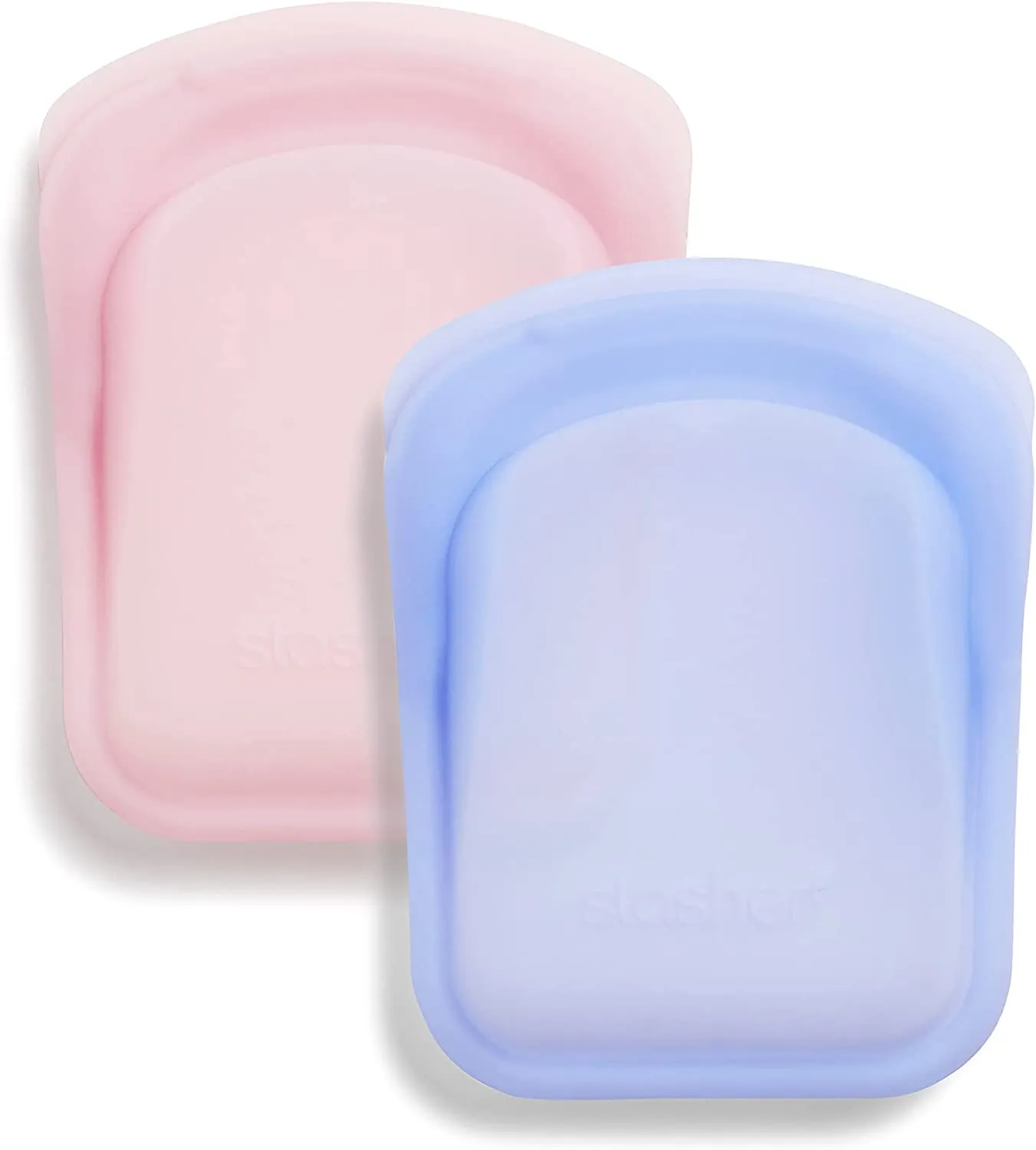 Frebw  Silicone Food Grade Reusable Storage Bag, Aqua (Bundle 4-Pack Small) | Reduce Single-Use Plastic | Cook, Store, Sous Vide, or Freeze | Leakproof, Dishwasher-Safe, Eco-friendly
